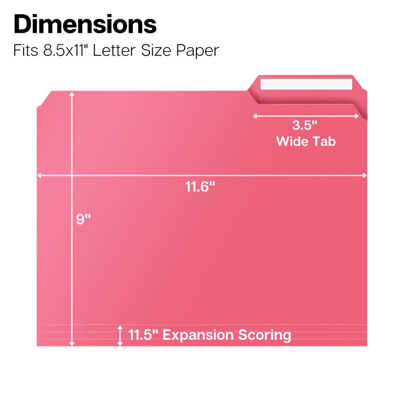 Dunwell Pastel Plastic File Folders - (6 Pack)  Sturdy 1/3 Tab File Folders Letter Size  Assorted Light Color Manila Folders 8.5 x 11  Poly File Folders for Documents  File Folders with Tabs  Labels - Image 5